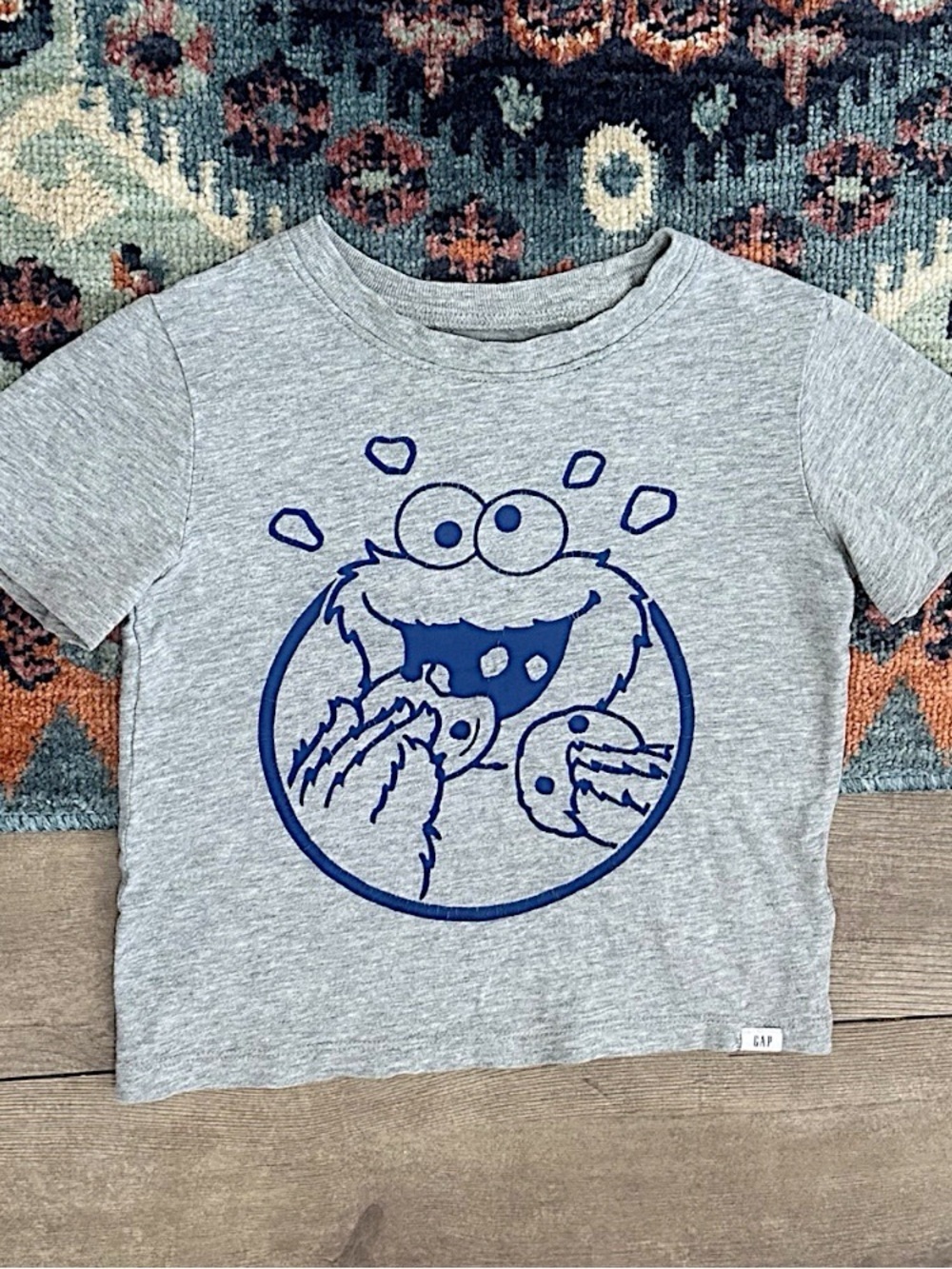 GAP X Sesame Street Cookie Monster Graphic Tee Sz 3T Toddler Boy